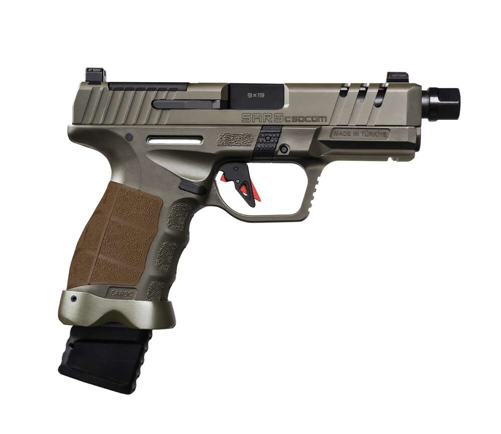 Handguns SAR Firearms SAR9 Socom Compact 9mm SAR9 SOCOM CPT 9MM ODG 4.5" TB • OD GREEN CERAKOTE